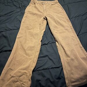 Size 28- Brown wide leg jeans